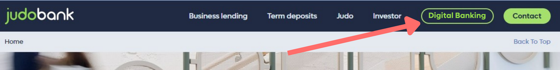 Digital Banking login button