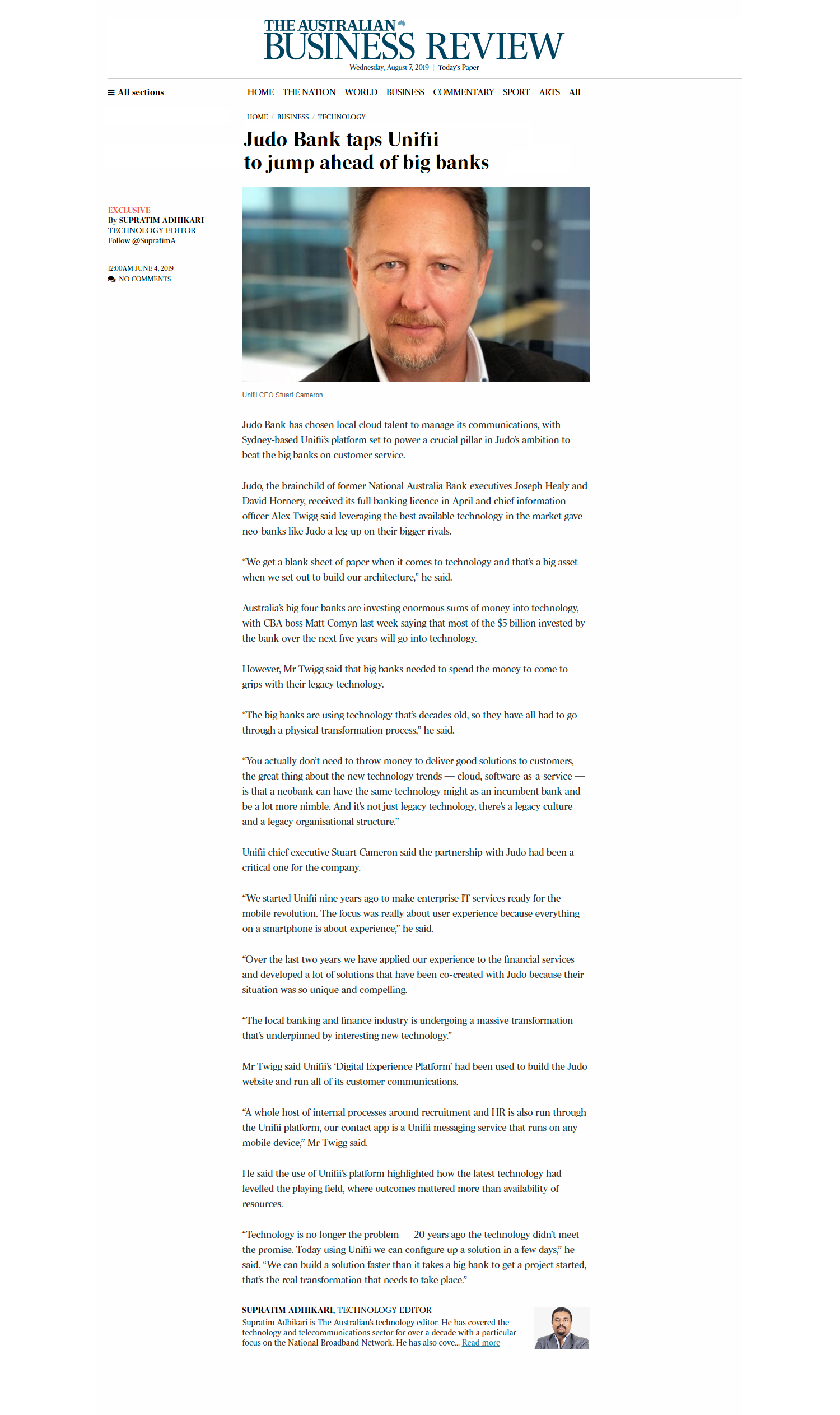 Unifii-Australian-Business-Review-judo-bank